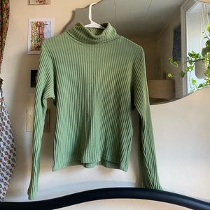 Green turtleneck